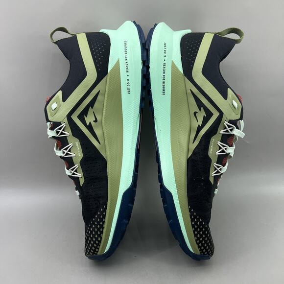 Nike Pegasus Trail 4 Running Shoes Men Size 11 Black Green Comfort Low Sneakers - Picture 6 of 8